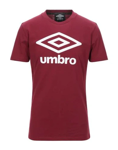 Shop Umbro T-shirts In Maroon