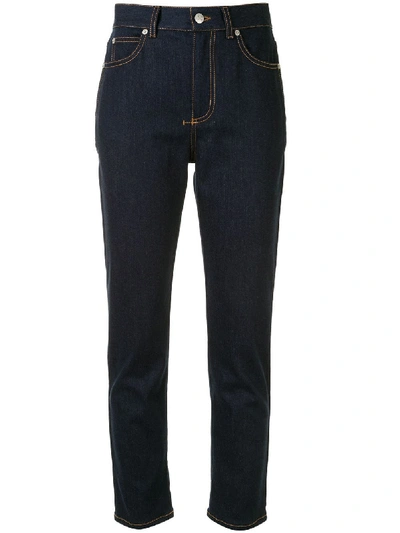 Shop Alexander Mcqueen Straight-leg Jeans In Blue