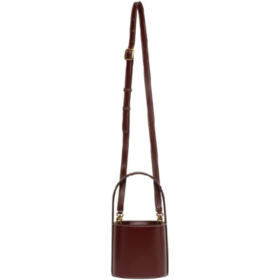 Shop Staud Burgundy Mini Bissett Bag In Bordeaux