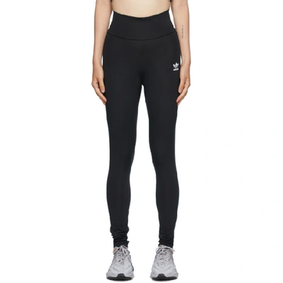 Shop Adidas Originals Black High-waisted Leggings