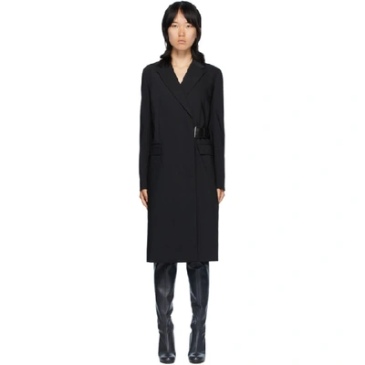 Shop Helmut Lang Black Belted Coat