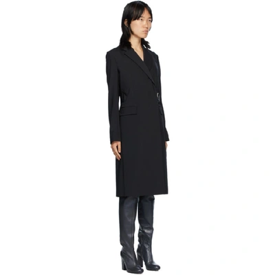 Shop Helmut Lang Black Belted Coat