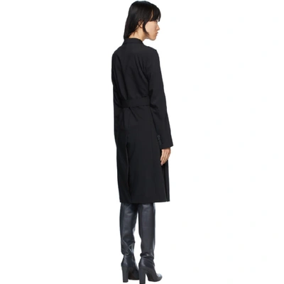 Shop Helmut Lang Black Belted Coat