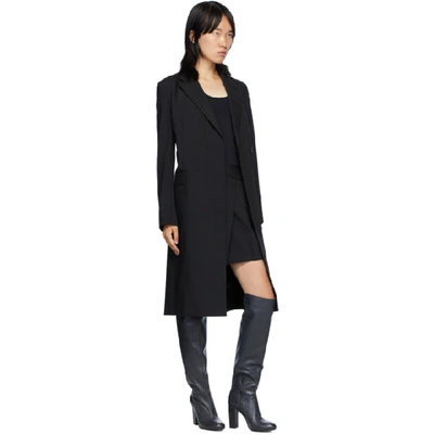 Shop Helmut Lang Black Belted Coat