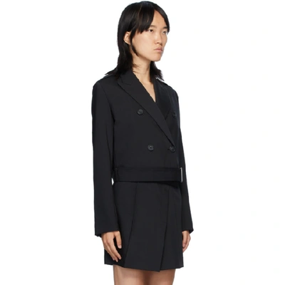 Shop Helmut Lang Black Belted Blazer