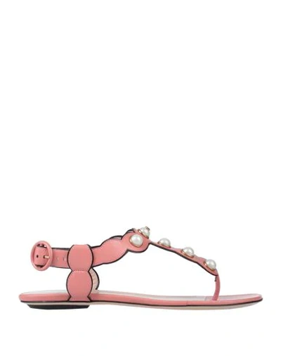 Shop Gucci Flip Flops In Pink