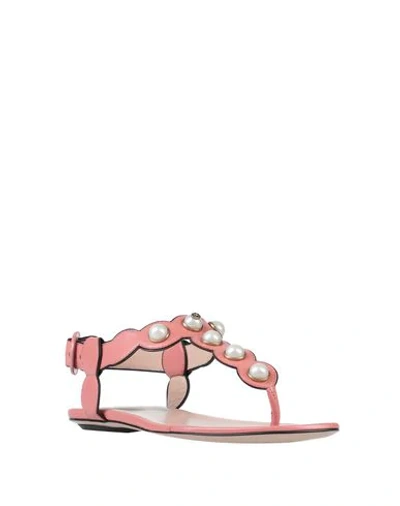 Shop Gucci Flip Flops In Pink