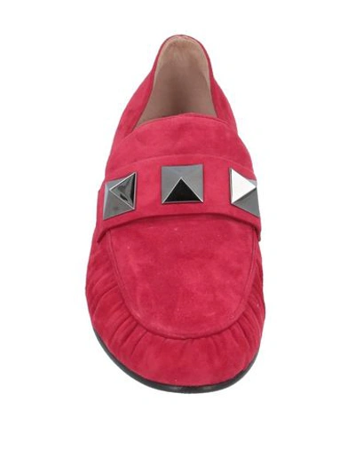 Shop Valentino Loafers In Brick Red