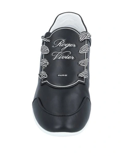 Shop Roger Vivier Woman Sneakers Black Size 5.5 Soft Leather