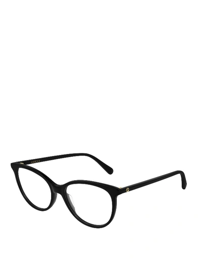 Shop Gucci Acetate Cat-eye Sunglasses In Black