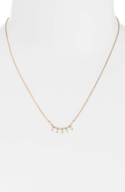 Shop Nadri Mercer Baguette Pendant Necklace In Gold