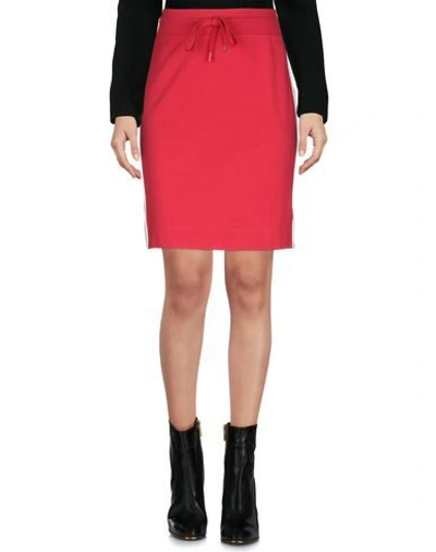 Shop Love Moschino Woman Mini Skirt Red Size 2 Cotton, Elastane