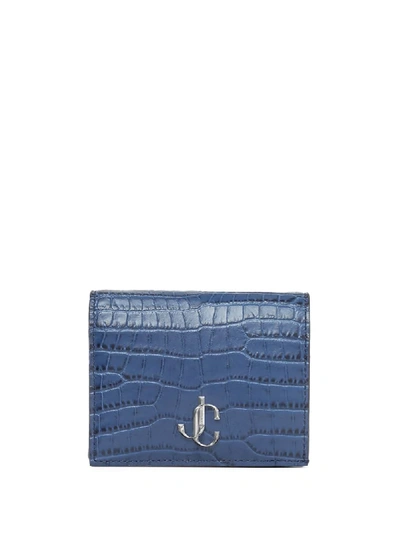 Shop Jimmy Choo Hanne Folding Wallet In Blue
