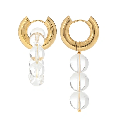 Shop Timeless Pearly Mismatched 24kt Gold-plated Hoop Earrings