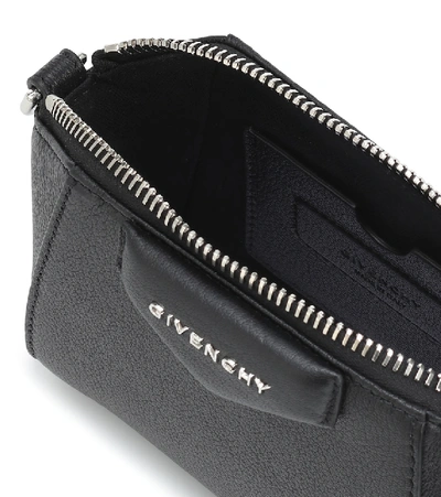 Shop Givenchy Antigona Nano Leather Crossbody Bag In Black