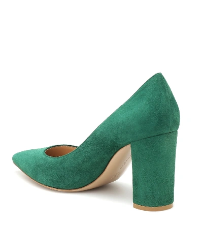 Gianvito Rossi Piper 85 Suede Pumps In Green