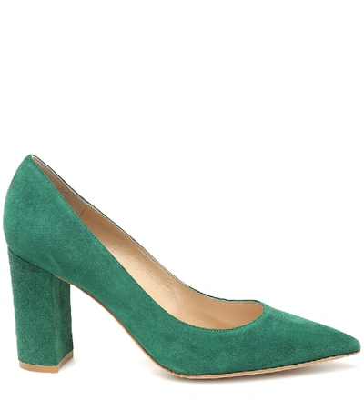 Gianvito Rossi Piper 85 Suede Pumps In Green