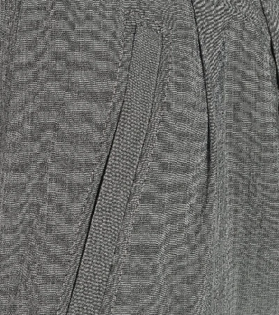 Shop Ganni Paperbag Wide-leg Pants In Grey