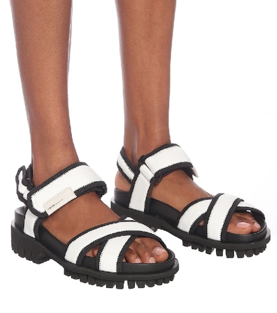 Shop Ganni Nylon Trekking Sandals In White