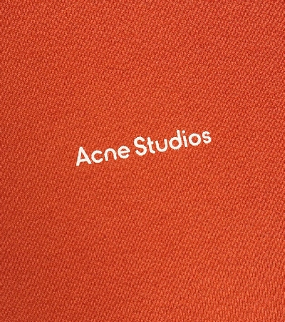 Shop Acne Studios Logo Cotton-jersey Sweatshirt In Orange
