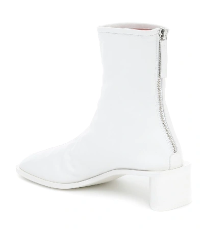 Shop Acne Studios Leather Ankle Boots In White