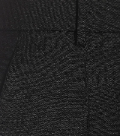 Shop Valentino High-rise Slim Wool-blend Pants In Black