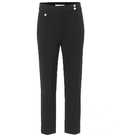 Shop Veronica Beard Renzo High-rise Slim Cropped Pants In Black