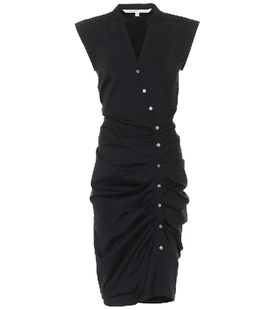 Shop Veronica Beard Stretch-cotton Dress In Black