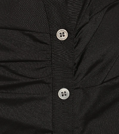 弹力棉质中长连衣裙