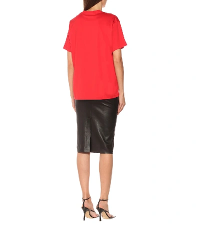 Shop Burberry Oversized Cotton-jersey T-shirt In Red