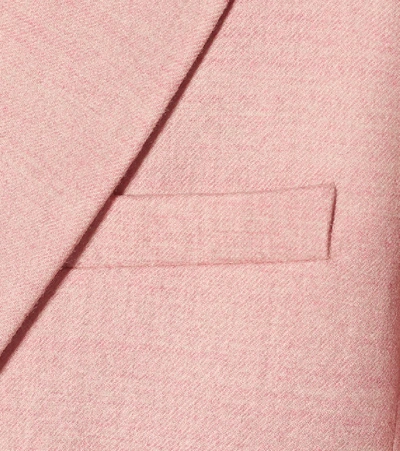 Shop Roksanda Antalya Wool-flannel Blazer In Pink