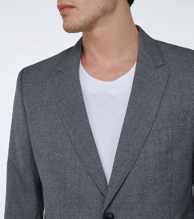 Shop Ami Alexandre Mattiussi Single-breasted Wool Blazer In Grey