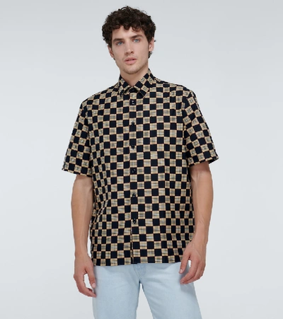 Shop Burberry Trulo Checked Short-sleeved Shirt In Beige