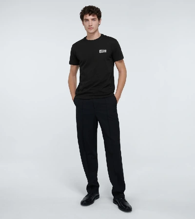 Shop Valentino Vltn Patch Logo T-shirt In Black