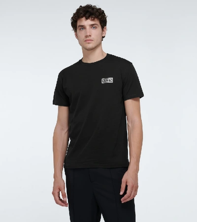 Shop Valentino Vltn Patch Logo T-shirt In Black