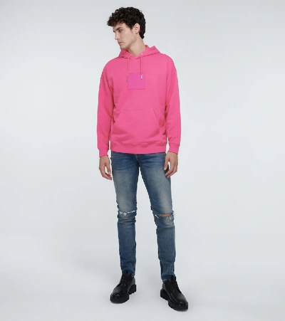 Shop Givenchy Square Logo Hooded Sweatshirt In Pink
