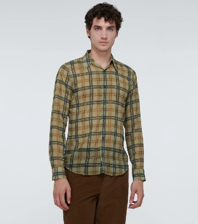 Shop Dries Van Noten Long-sleeved Checked Shirt In Multicoloured