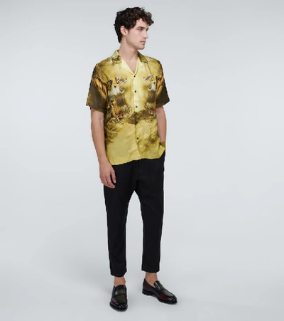 Shop Dries Van Noten Tiger Printed Shirt In Beige