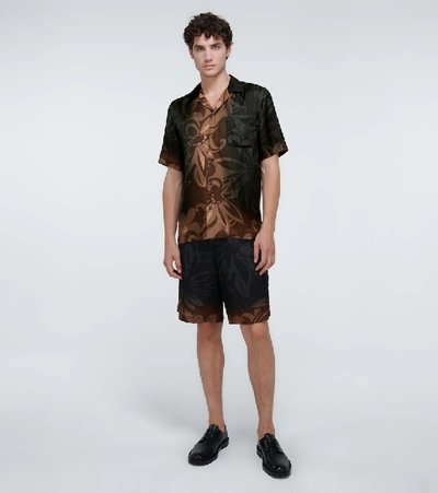 Shop Dries Van Noten Dip-dye Short-sleeved Shirt In Black