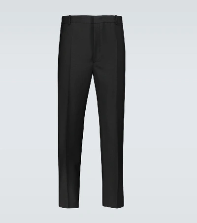 Shop Jil Sander Wool And Mohair-blend Pants In Black