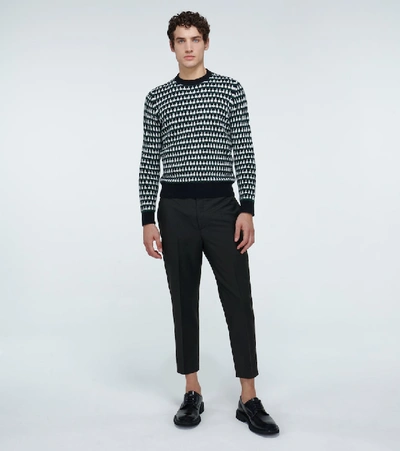 Shop Jil Sander Wool And Mohair-blend Pants In Black