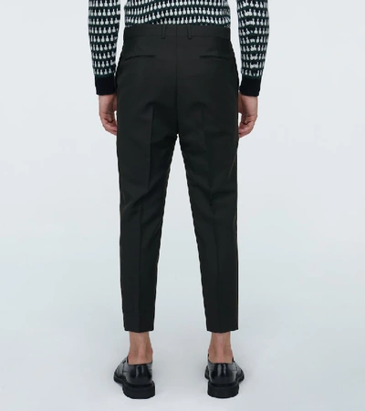 Shop Jil Sander Wool And Mohair-blend Pants In Black