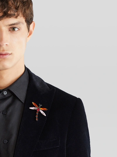 Shop Etro Dragonfly Pin In Red