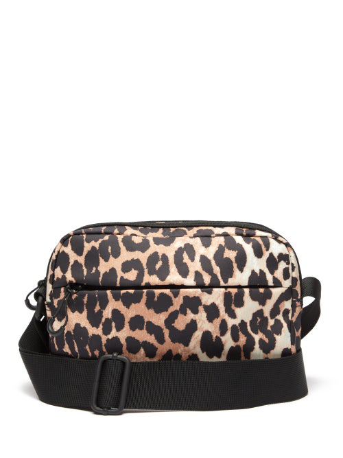 ganni leopard bag