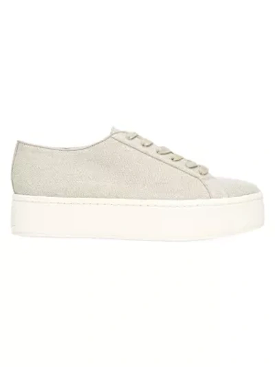 Shop Vince Weber Canvas Flatform Sneakers In Linen