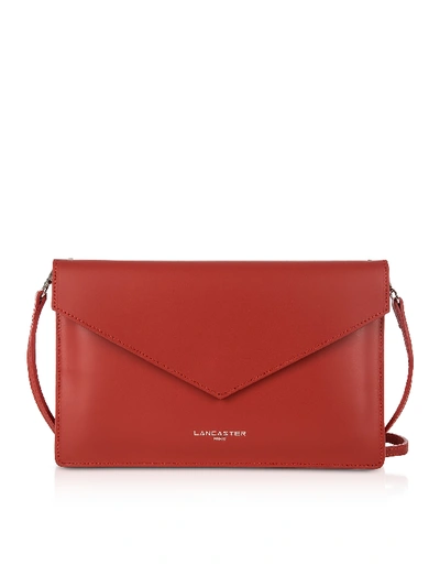 Shop Lancaster Handbags Pur & Elements Smooth Air 8'' Clutch In Red