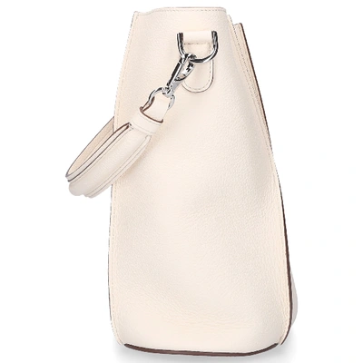 Shop Tod's Women Handbag Double T Deer Skin In White