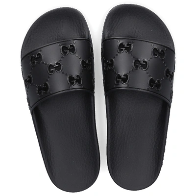 Shop Gucci Beach Sandals Jdr00 Gum Black