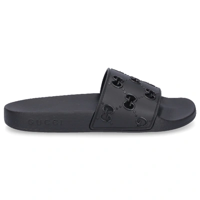 Shop Gucci Beach Sandals Jdr00 Gum Black