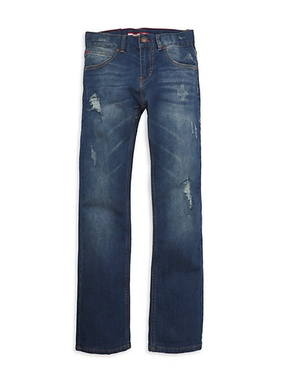 Shop Tommy Hilfiger Boy's Distressed Jeans In Niagara